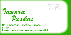 tamara puskas business card